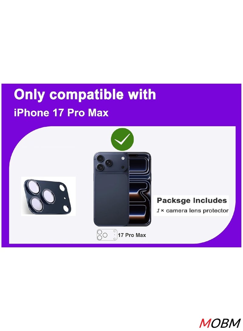 MOBM For iPhone 17 Pro max Camera Lens Protector Dark Blue - Image 2